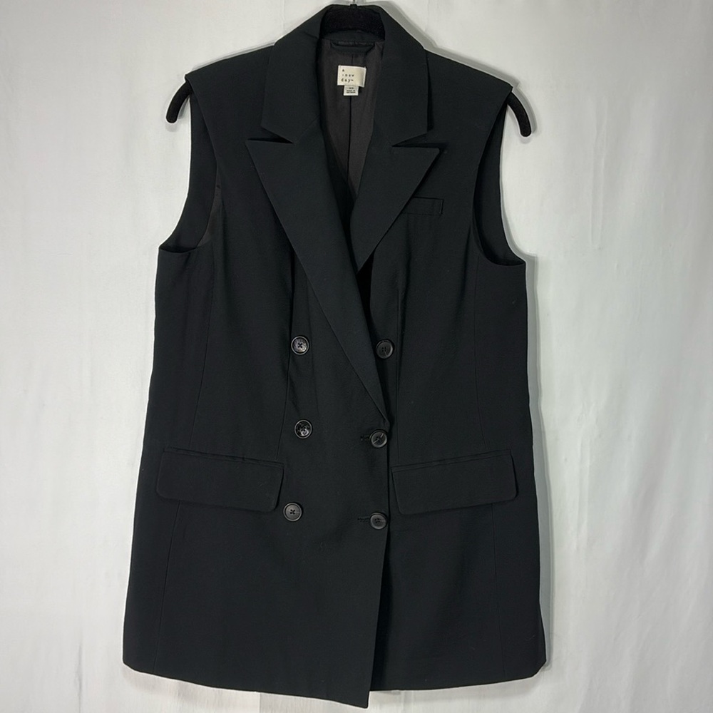 A New Day Black Double-Breasted Vest